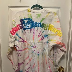 Disney Adult Spirit Jersey Walt Disney World Neon Splatter long Sleeve Shirt